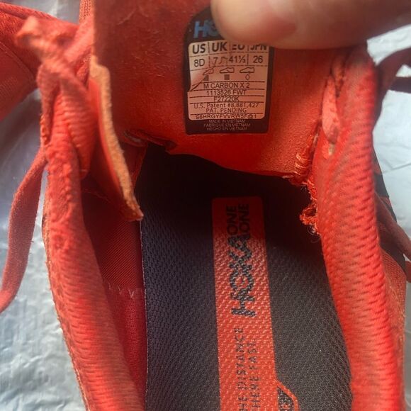 Hoka One One Men’s Carbon X2 Red Sz 8D - Picture 6 of 10